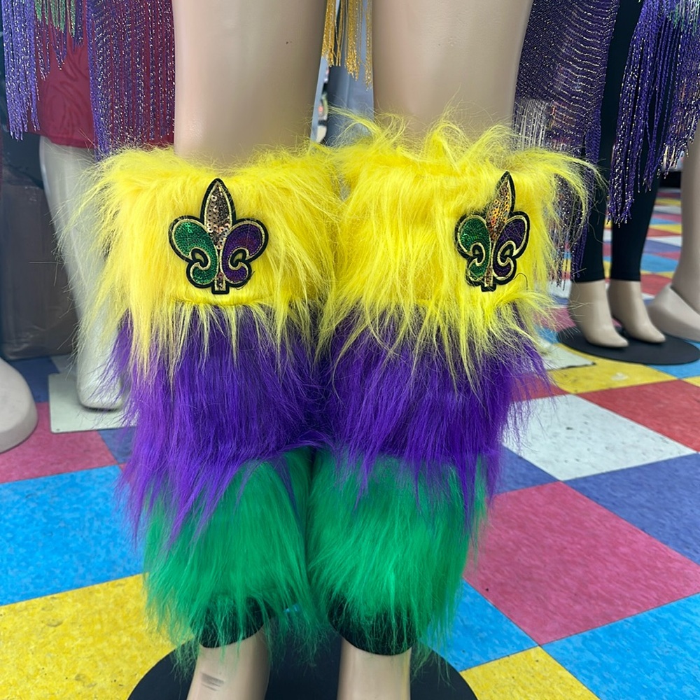 Mardi Gras 2025 leg warmer 💜💚💛
